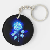 Brandende Blauwe Roos Sleutelhanger (Achterkant)