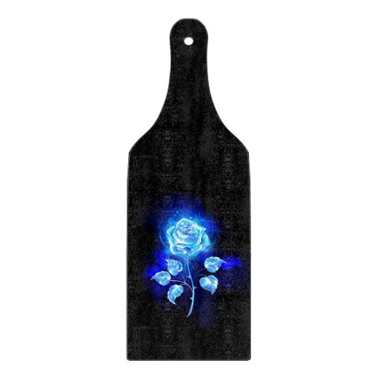 Brandende Blauwe Roos Snijplank (Voorkant)