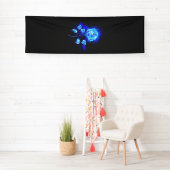 Brandende Blauwe Roos Spandoek (Insitu)