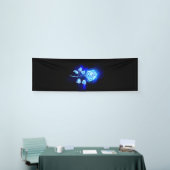 Brandende Blauwe Roos Spandoek (Beurs)