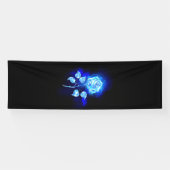 Brandende Blauwe Roos Spandoek (Horizontaal)