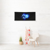Brandende Blauwe Roos Spandoek (Insitu)