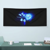 Brandende Blauwe Roos Spandoek (Beurs)