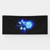 Brandende Blauwe Roos Spandoek (Horizontaal)