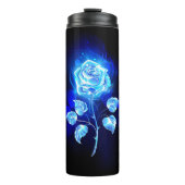 Brandende Blauwe Roos Thermosbeker (Voorkant)