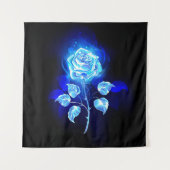 Brandende Blauwe Roos Wandkleed (Voorkant)