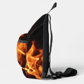 Brandende brand Fotografische vlammen Zwart Sling Bag (Rechts)