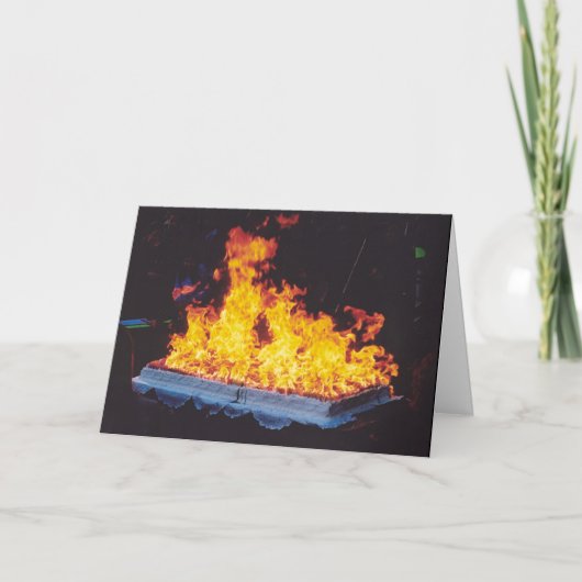 Brandende Cake in het park van de Stad van New (Voorkant)