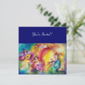 BRANDENDE CARNIVAL, Mardi Gras Maskerade Bal Kaart (Staand voorkant)