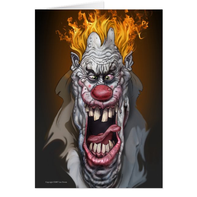 brandende clown (Voorkant)