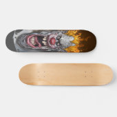 brandende clown skateboard (Horizontaal)