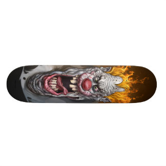 brandende clown skateboard
