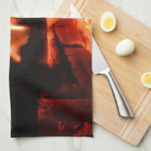 Brandende Fireplace Flames I Theedoek (Quarter Fold)