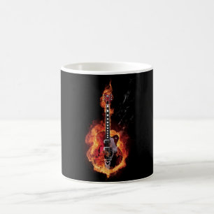 Brandende gitaar koffiemok