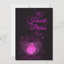 Brandende Hart Valentijn Feestdagenkaart