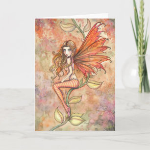 Brandende Herfst Elf Greeting Card Kaart
