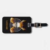 Brandende Hockey Sticks Bagagelabel (Voorkant horizontaal)