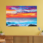 Brandende Horizon Canvas Afdruk (Insitu (Woonkamer))