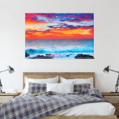 Brandende Horizon Canvas Afdruk (Insitu (Slaapkamer))