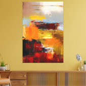 Brandende Horizon Canvas Afdruk (Insitu (Woonkamer))