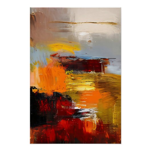 Brandende Horizon Perfect Poster (Voorkant)