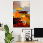 Brandende Horizon Poster (Thuiskantoor)