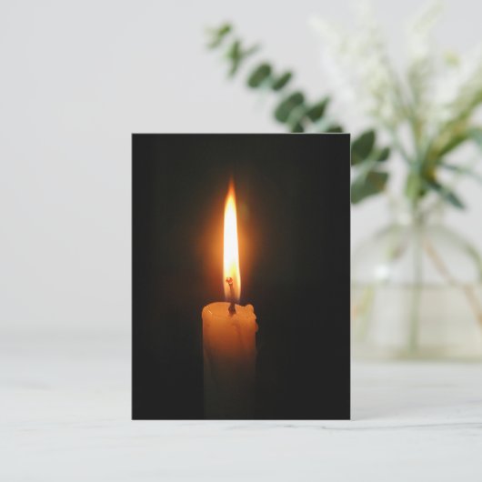 Brandende kaars briefkaart (Staand voorkant)