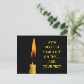 Brandende kaars en Jouw tekst Briefkaart (Staand voorkant)