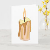 Brandende kaars kaart (Gele Bloem)