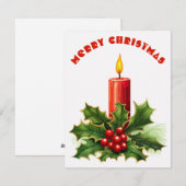 Brandende kaars - Kerst Kaart (Voorkant / Achterkant)