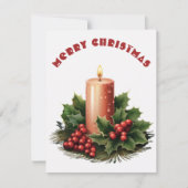 Brandende Kaars - Kerstkaart (Voorkant)