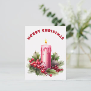 Brandende Kaars - Kerstkaart