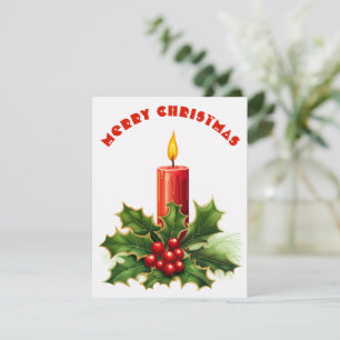Brandende Kaars - Kerstkaart