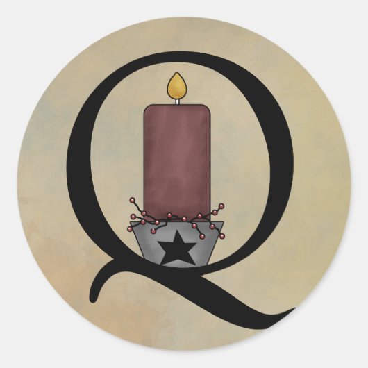 brandende kaars Stickers (Voorkant)