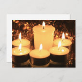 brandende kaarsen briefkaart (Voorkant / Achterkant)
