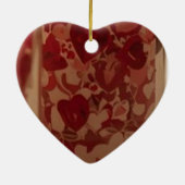Brandende kaarsen voor Valentijnsdag Boom Keramisch Ornament (Achterkant)