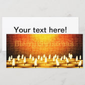 Brandende kaarsen - Vrolijk Kerstfeest (Voorkant / Achterkant)