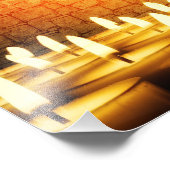 Brandende kaarsen - Vrolijk Kerstfeest Foto Afdruk (Hoek)