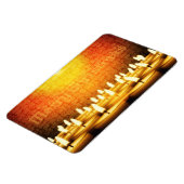 Brandende kaarsen - Vrolijk Kerstfeest Magneet (Linkerzijde)