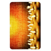 Brandende kaarsen - Vrolijk Kerstfeest Magneet (Verticaal)