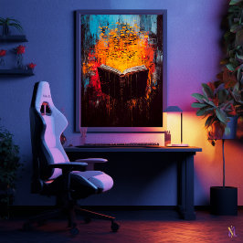 Brandende kennis van hedendaagse expressionistisch poster