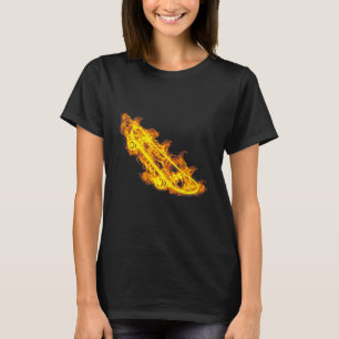 Brandende Longboard Skateboard Vlammende Skater Sk T-shirt