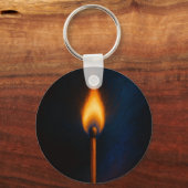 Brandende Lucifer Vlam Sleutelhanger (Achterkant)