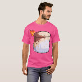 Brandende Marshmallow S'Mores Groepscamping T-shirt (Voorkant volledig)