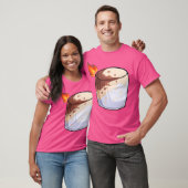 Brandende Marshmallow S'Mores Groepscamping T-shirt (Unisex)