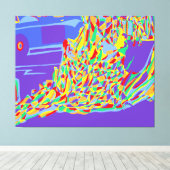 Brandende monnik canvas afdruk (Insitu (Houten vloer))