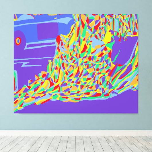 Brandende monnik canvas afdruk (Insitu (Houten vloer))