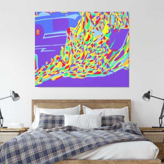 Brandende monnik canvas afdruk (Insitu (Slaapkamer))