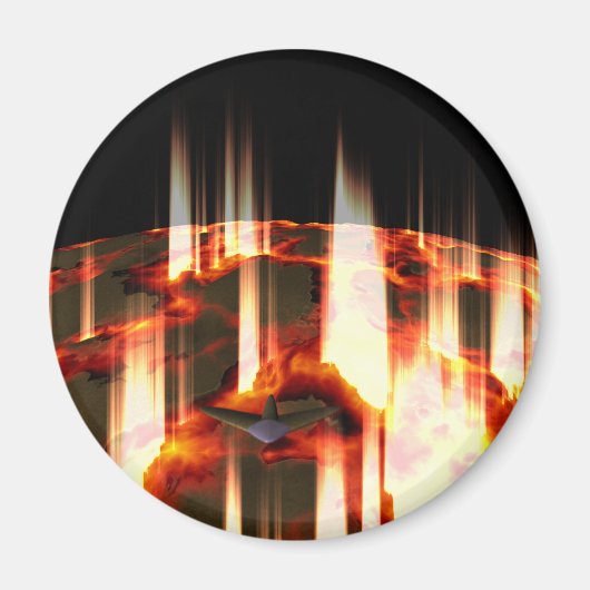 brandende planeet magneet (Voorkant)