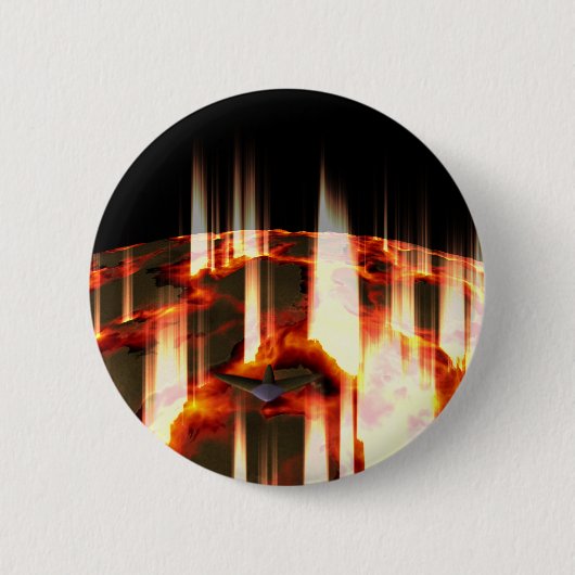 brandende planeet ronde button 5,7 cm (Voorkant)